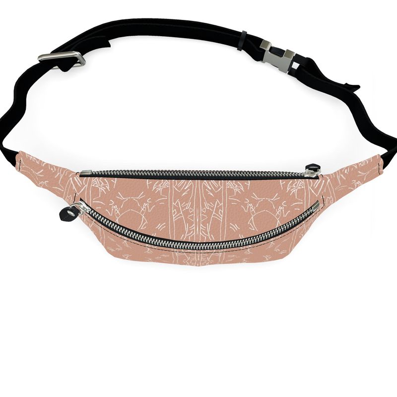 Arrival - New! - Breakthrough Collection - Activewear - Women - Fanny Pack - Splinters Array Design - Cameo & White