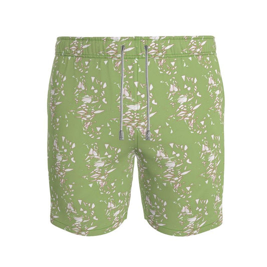 Men | Swim Shorts | Aspired Emergence Design Red & White Outline on Sushi | Breakthrough Collection