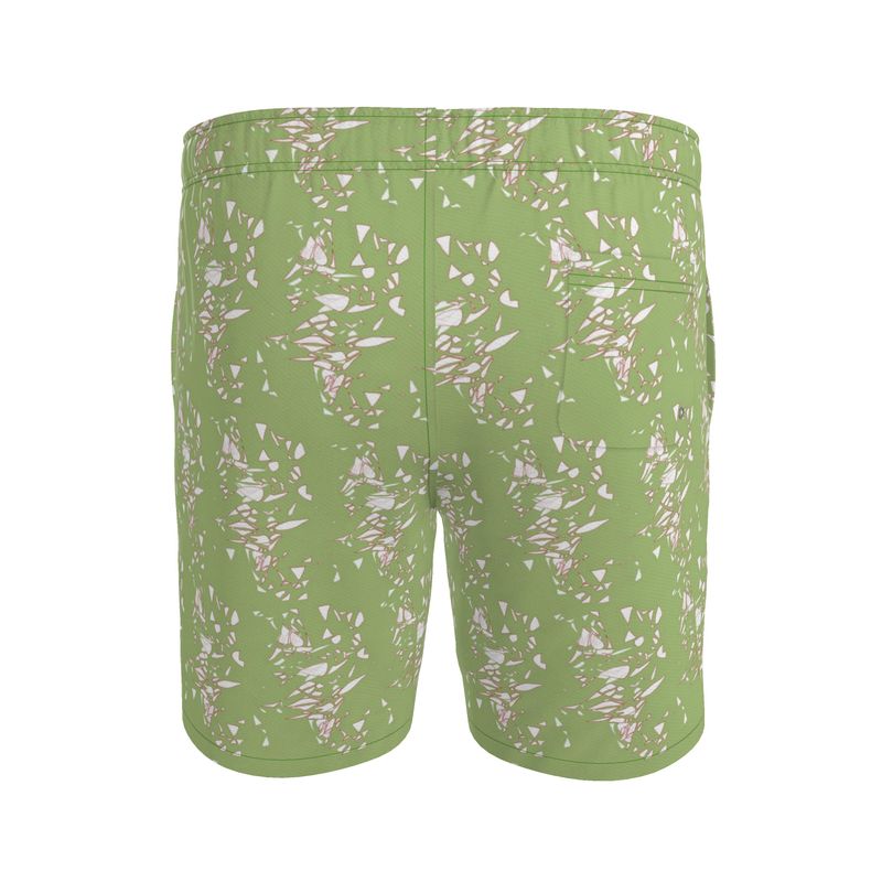 Men | Swim Shorts | Aspired Emergence Design Red & White Outline on Sushi | Breakthrough Collection