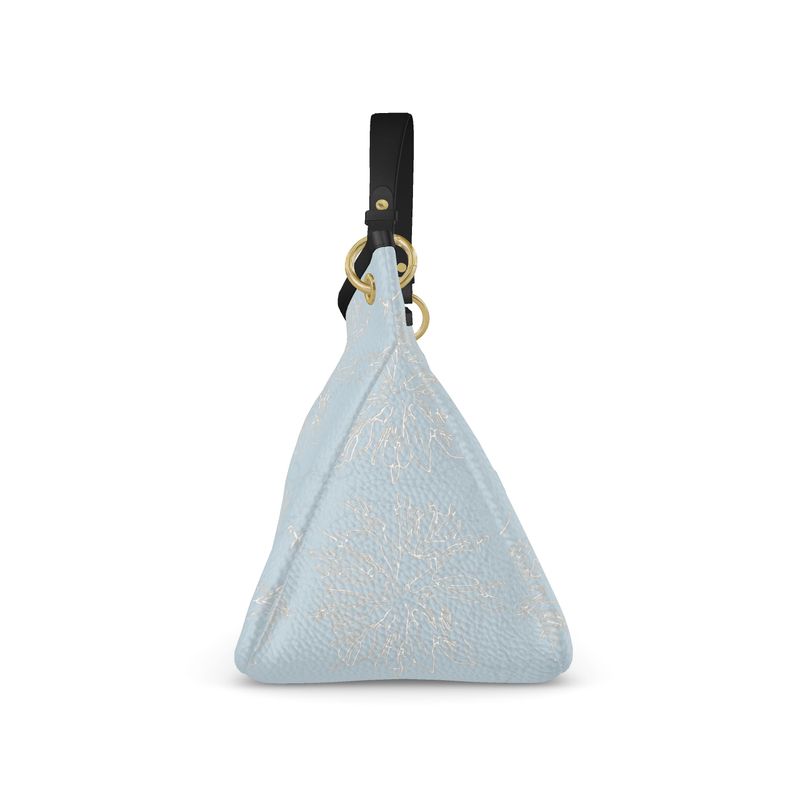 Approaching Christmas | Gifts | Women | Leather Slouch Bag | Mists in Contour Design Nepal, Reno Sand & White | Outline Glints Collection
