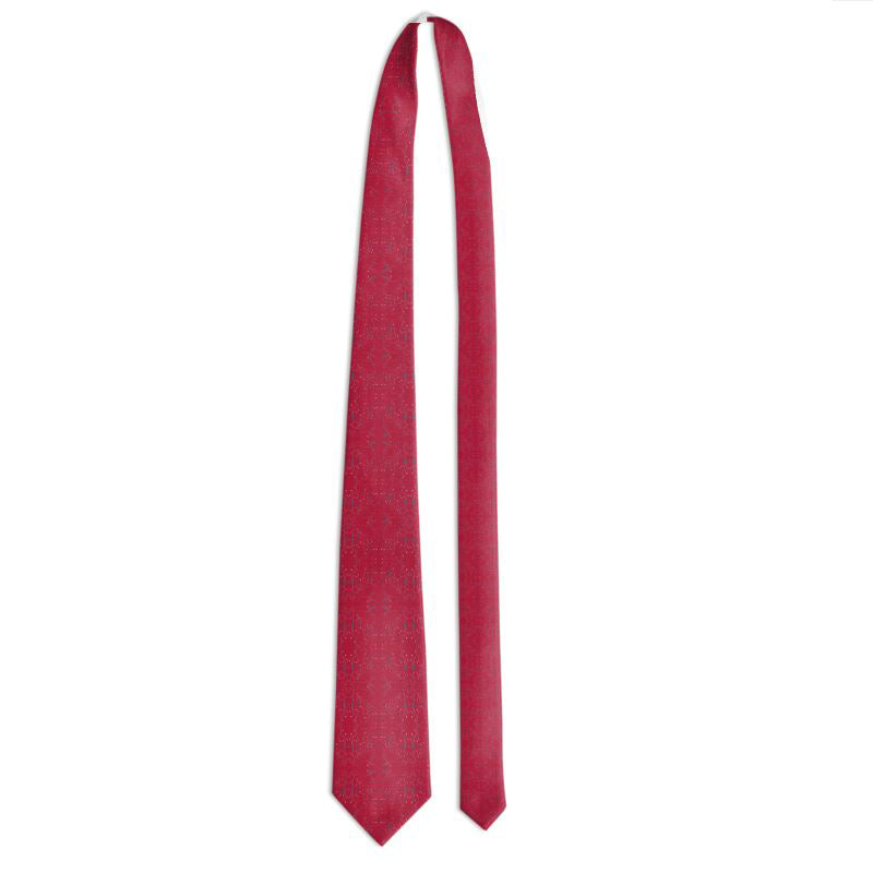 Approaching Christmas | Gifts | Men | Tie | Scatter Path Design Cardinal Red and Multi | Clutter Collection
