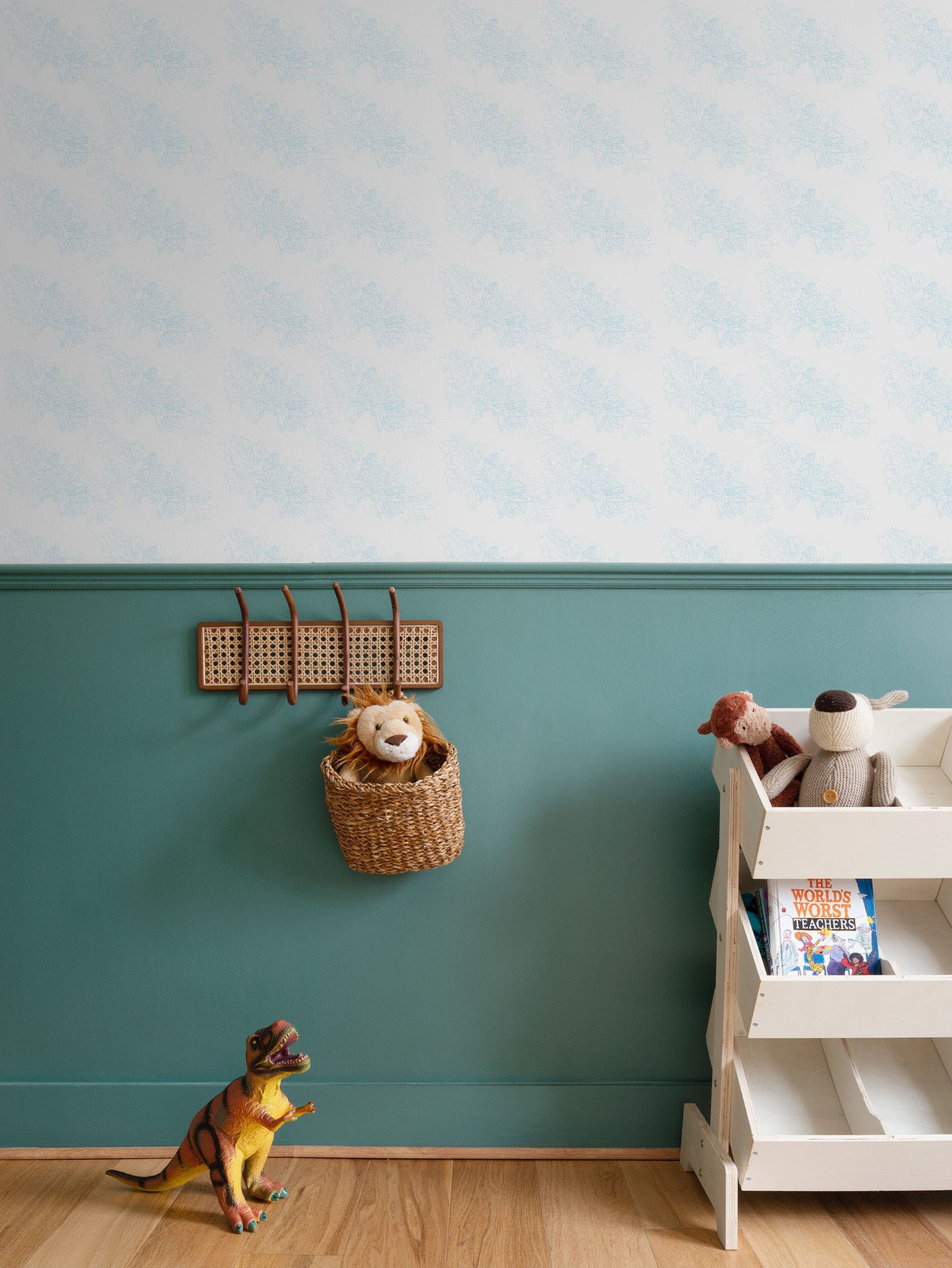 Interiors | Wallpaper | Evening Shadow Design Grey &  Cornflower | Outline Collection