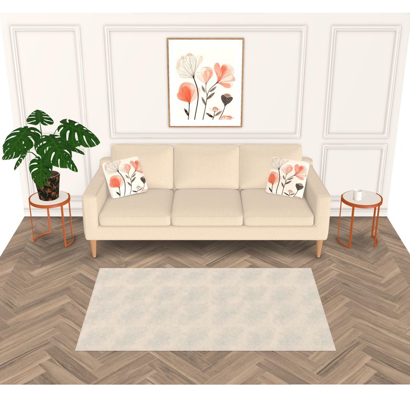Interiors - Rugs - Evening Shadow Design, Cornflower on Rodeo Dust - Outline Collection Spring/Summer 2024