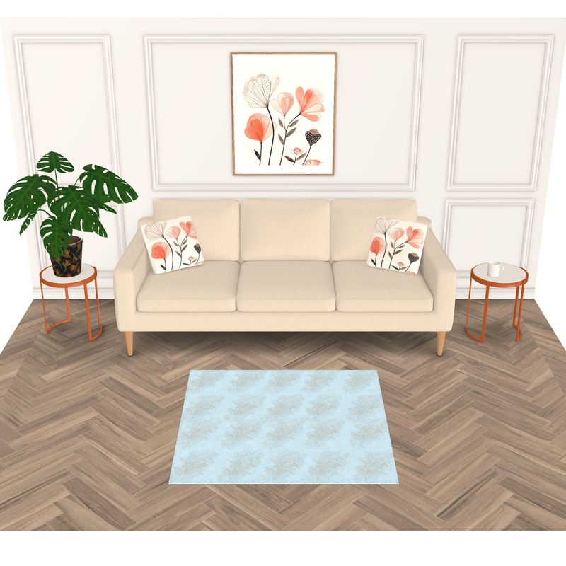 Interiors | Rugs | Evening Shadow Design Cornflower & Rodeo Dust | Outline Collection