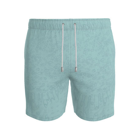 Men | Swim Shorts – Profile Explosion Design | in Shadow Green | Outline Collection