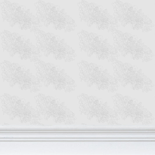 Interiors | Wallpaper | Evening Shadow Design in Grey & Grey | Outline Collection