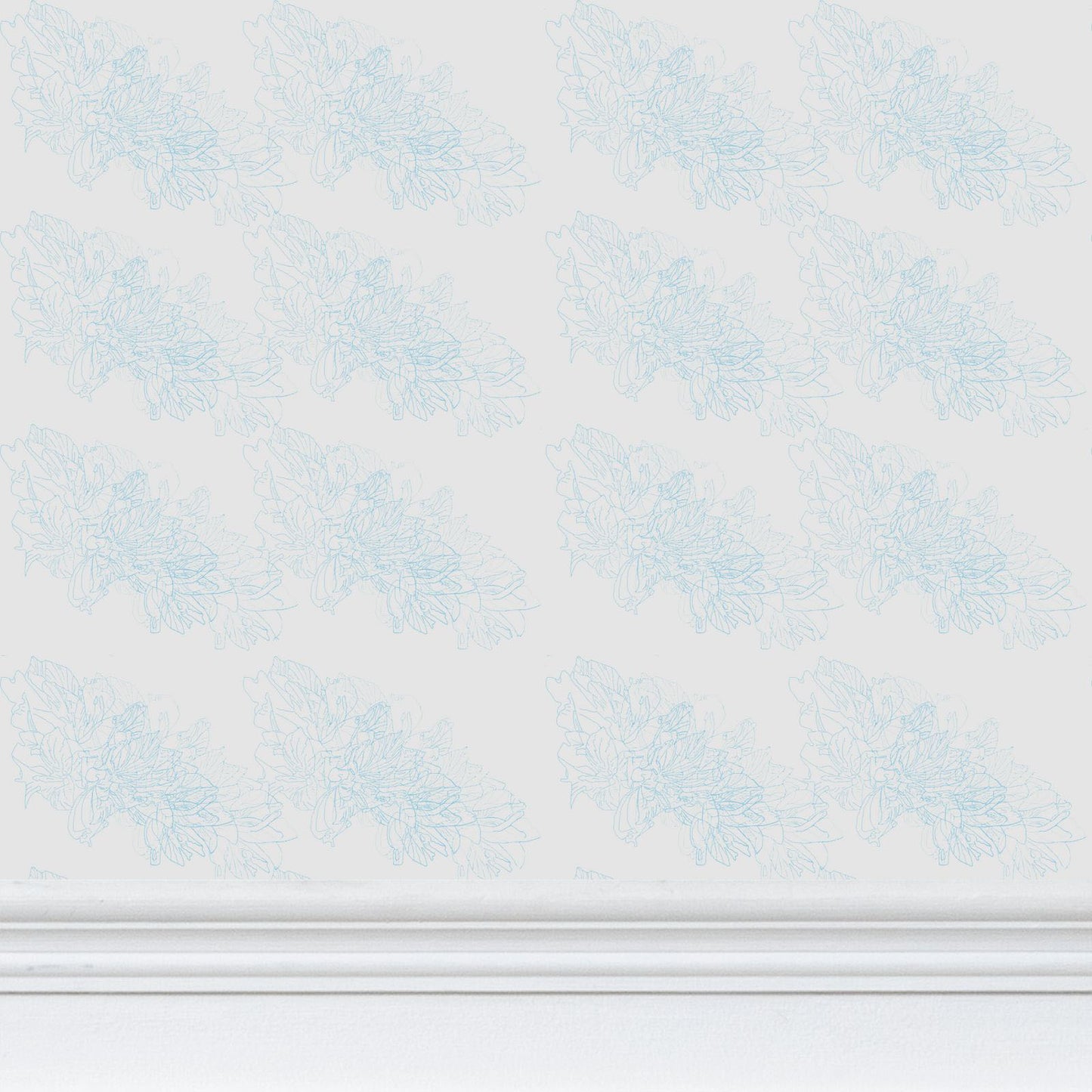 Interiors | Wallpaper | Evening Shadow Design Grey &  Cornflower | Outline Collection