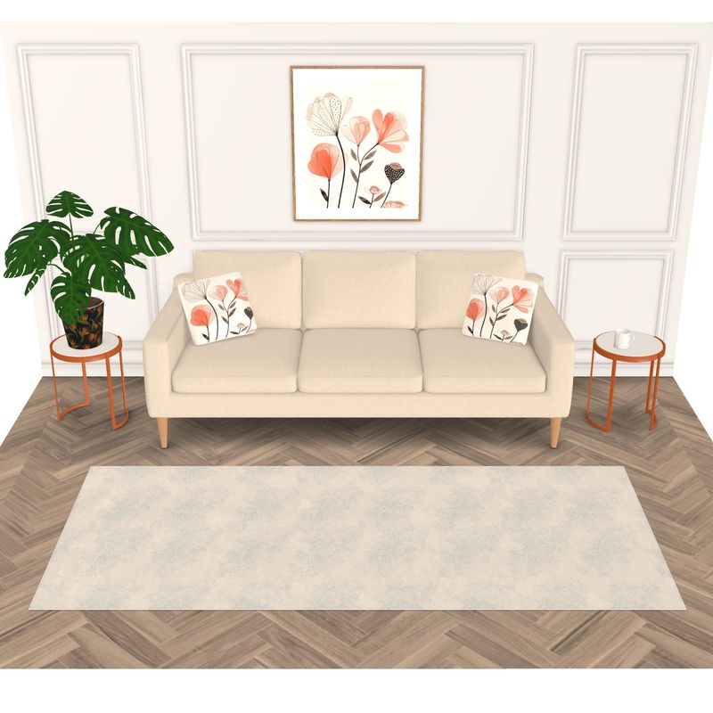 Interiors - Rugs - Evening Shadow Design, Cornflower on Rodeo Dust - Outline Collection Spring/Summer 2024