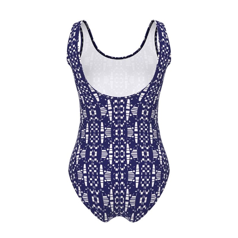 Activewear - Views in the City Collection - Women - Swimsuit - City Views Design - Navy & White