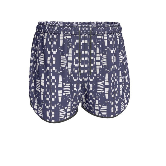Women | Running Shorts | City Views Design Navy & White | Views in the City Collection