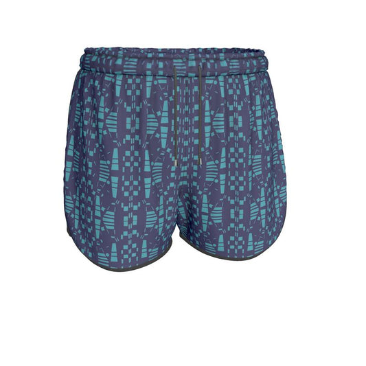 Women | Running Shorts | City Views Design Navy & Light Teal | Views in the City Collection