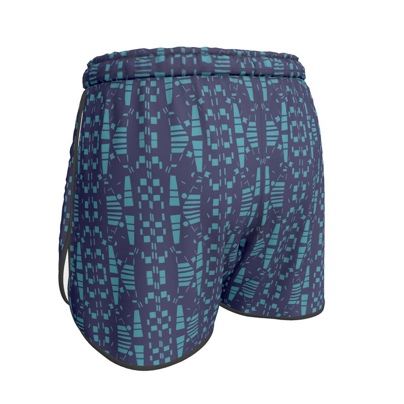 Women | Running Shorts | City Views Design Navy & Light Teal | Views in the City Collection