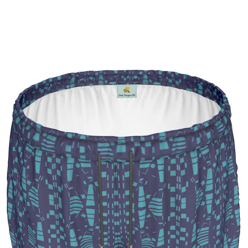 Women | Running Shorts | City Views Design Navy & Light Teal | Views in the City Collection