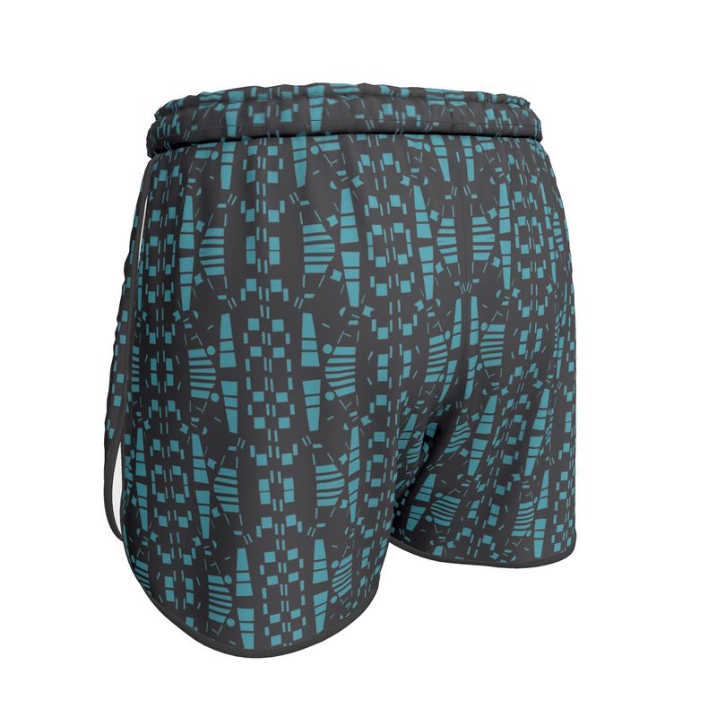 Women | Running Shorts | City Views Design Black & Light Teal | Views in the City Collection