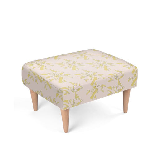 Breakthrough Collection - Interiors - Footstool with Anabasis Design in Cameo & Sandwisp