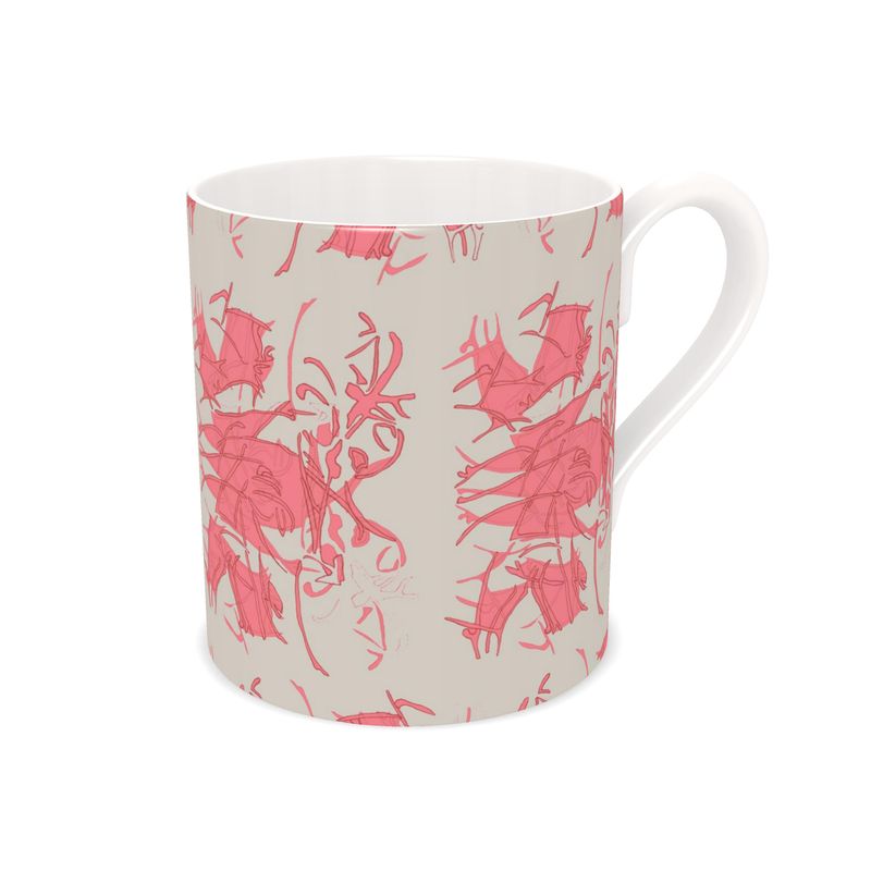 Homeware Accessories | Bone China Mug | Intensified Transilience Design Cloudy & Venetian Red | Breakthrough Collection