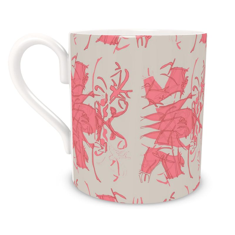 Homeware Accessories | Bone China Mug | Intensified Transilience Design Cloudy & Venetian Red | Breakthrough Collection