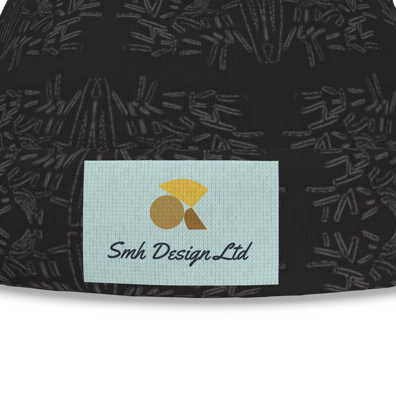 Approaching Christmas | Gifts | Adult Beanies | Stubble Muddle Design Black & Mamba | Fragmentation Collection