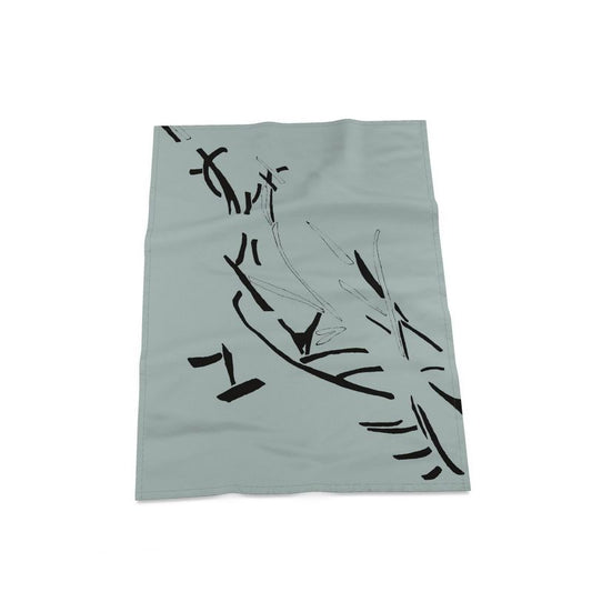 Autumn Arrival | Interiors | Tea Towel | Litter Trickle Design Black & Jet Stream | Fragmentation Collection
