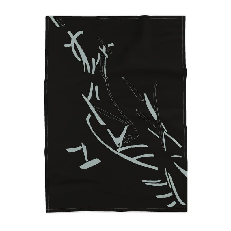 Autumn Arrival | Interiors | Tea Towel | Litter Trickle Design Jet Stream & Black | Fragmentation Collection