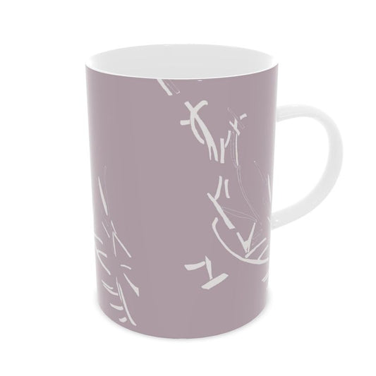 Autumn Arrival | Interiors | Fine Bone China Mug | Litter Trickle Design Chatelle & White 90% | Fragmentation Collection
