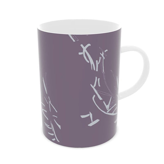 Autumn Arrival | Interiors | Fine Bone China Mug | Litter Trickle Design Mamba & Athens Grey | Fragmentation Collection