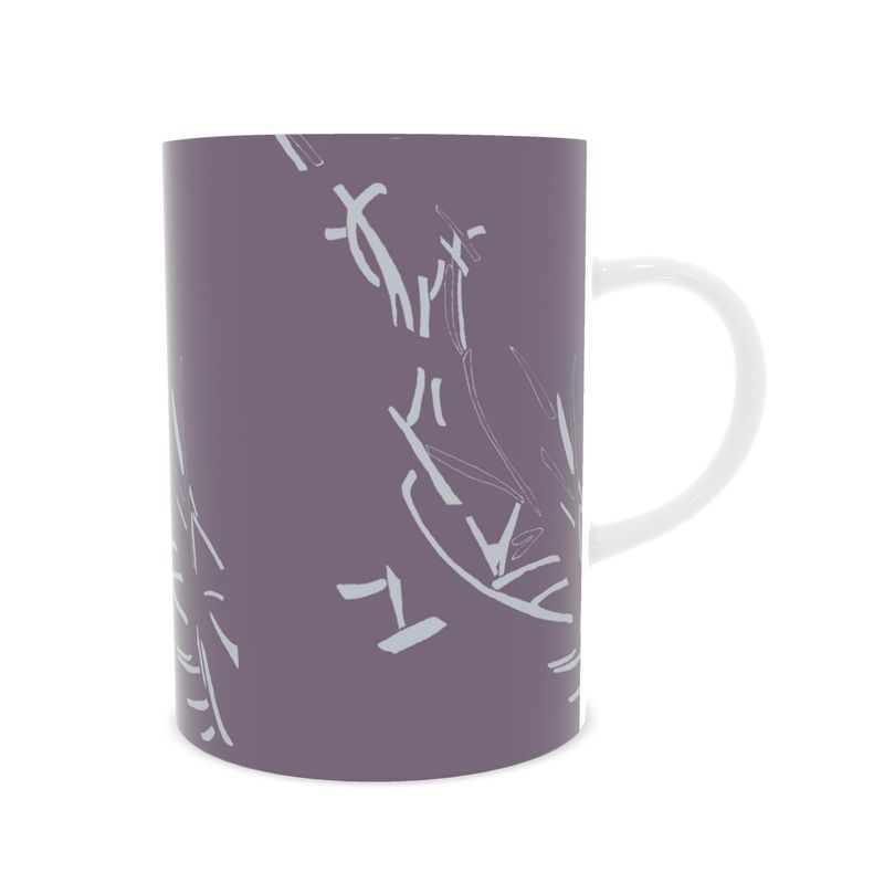 Autumn Arrival | Interiors | Fine Bone China Mug | Litter Trickle Design Mamba & Athens Grey | Fragmentation Collection