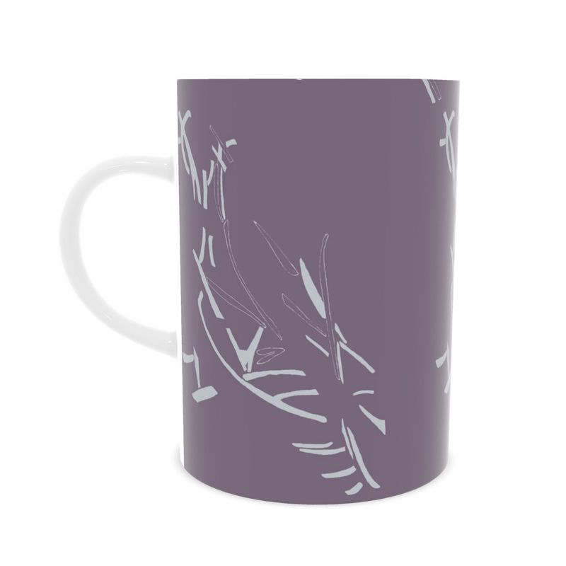 Autumn Arrival | Interiors | Fine Bone China Mug | Litter Trickle Design Mamba & Athens Grey | Fragmentation Collection