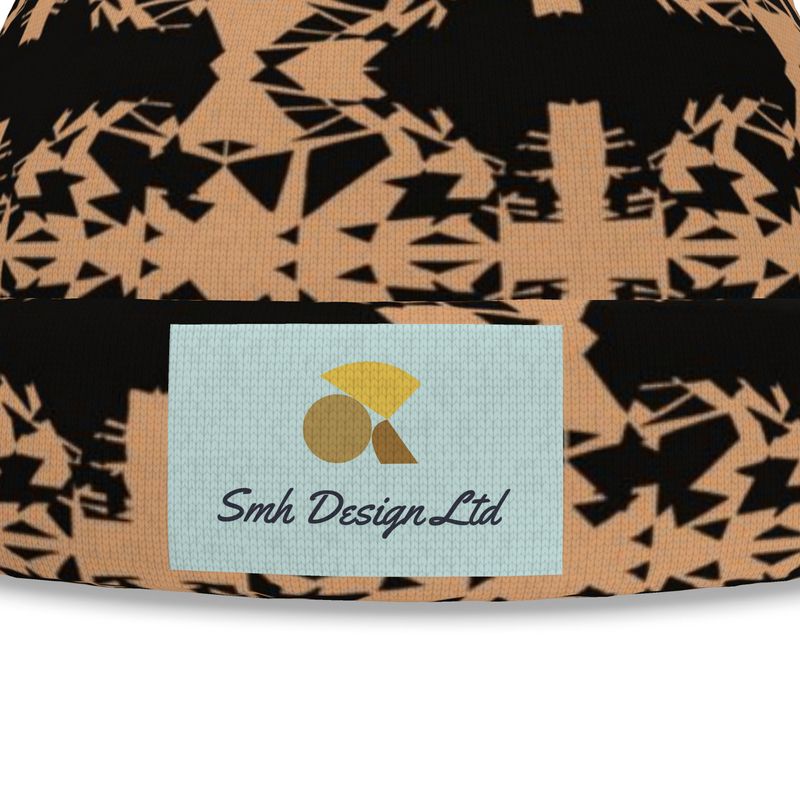 Unisex Beanie | Shards in Chaos Design Black &Feldspar   | Fragmentation Collection