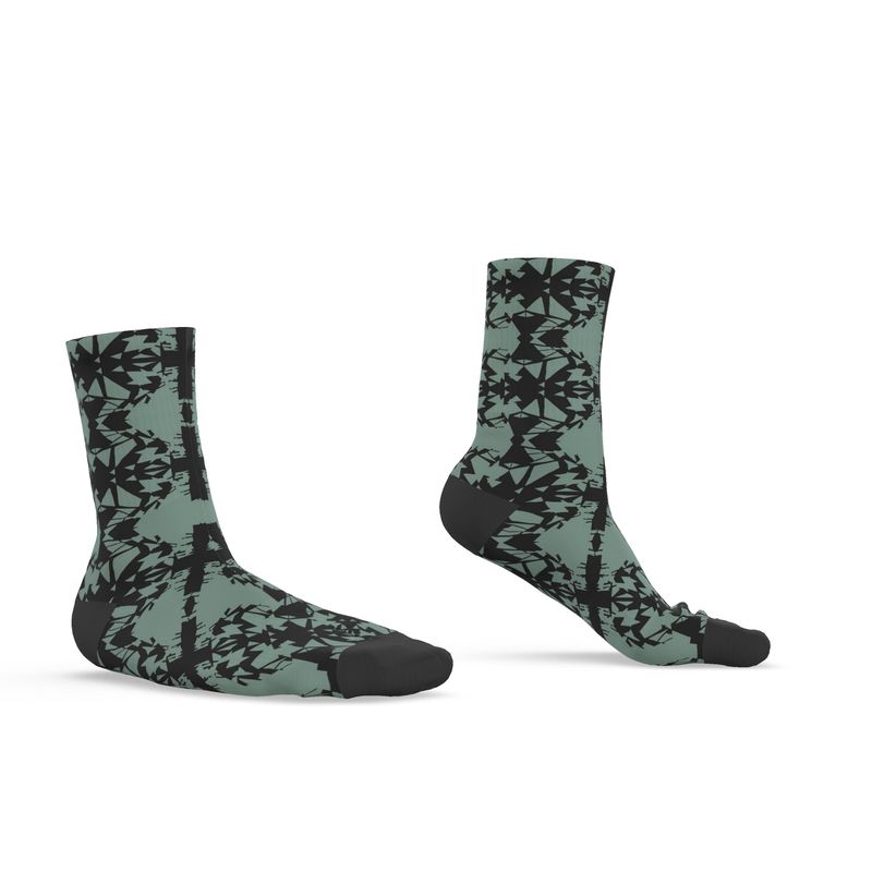 Men | Socks  | Shards in Chaos Design Black & Cascade | Fragmentation Collection