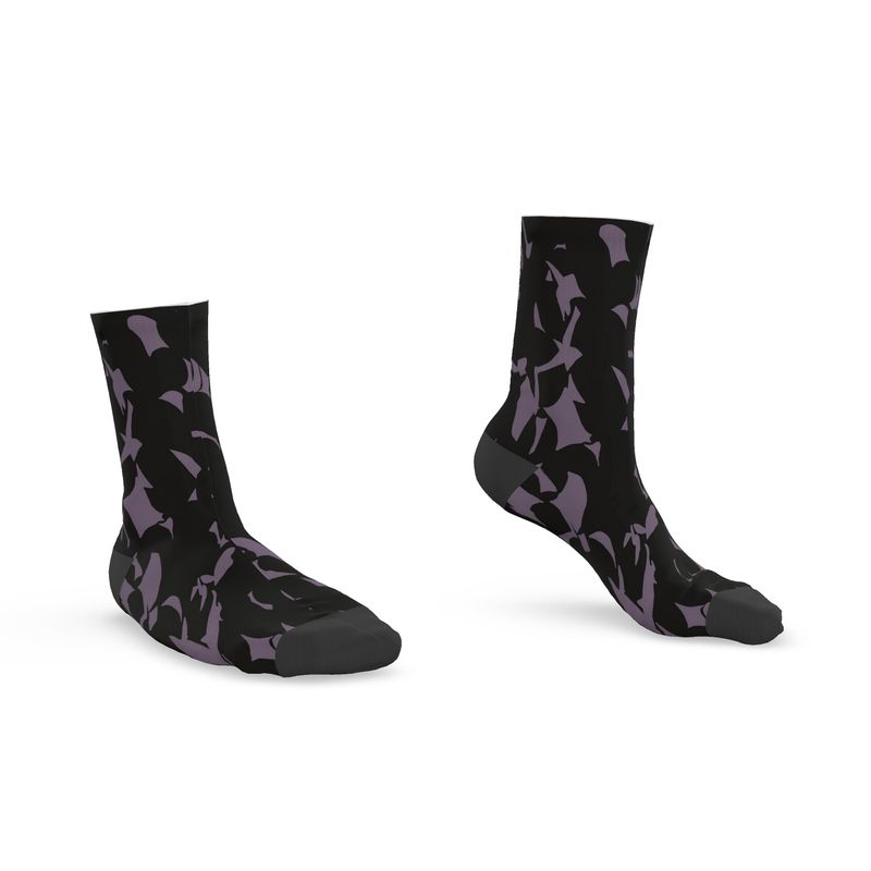 Approaching Christmas  | Gifts | Men | Socks | Tumbling Slivers Design Black & Mamba | Fragmentation Collection