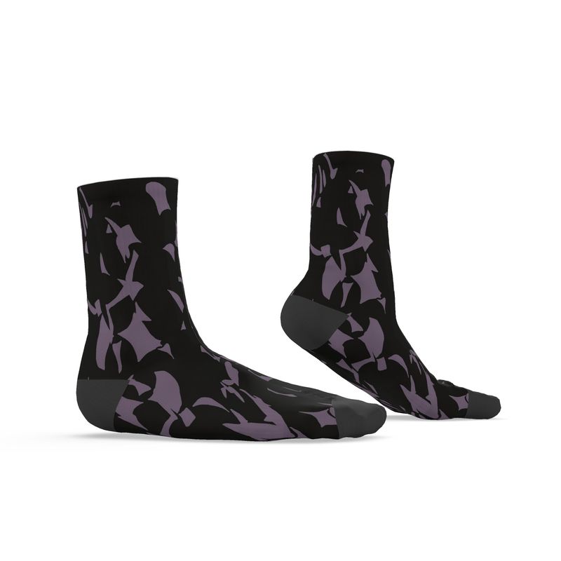 Approaching Christmas  | Gifts | Men | Socks | Tumbling Slivers Design Black & Mamba | Fragmentation Collection