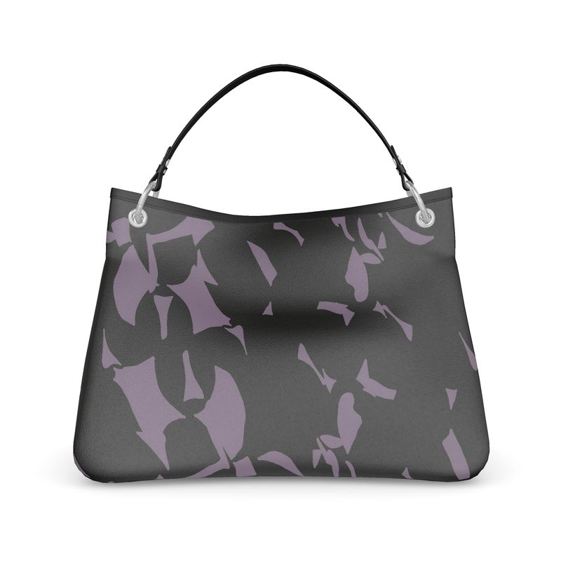 Approaching Christmas | Gifts | Women | Talbot Designer Slouch Bag | Tumbling Slivers Design Mamba & Black | Fragmentation Collection