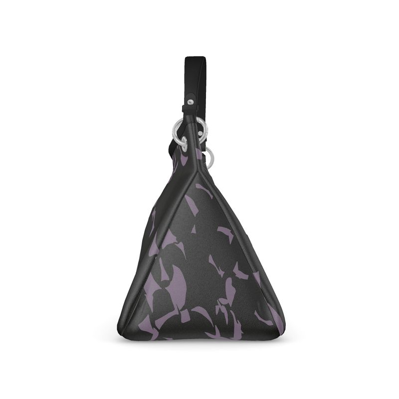 Approaching Christmas | Gifts | Women | Talbot Designer Slouch Bag | Tumbling Slivers Design Mamba & Black | Fragmentation Collection