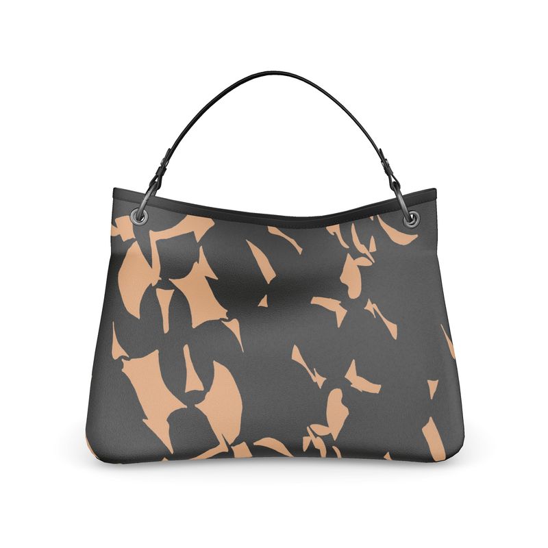Approaching Christmas | Gifts | Women | Talbot Designer Slouch Bag | Tumbling Slivers Design Feldspar & Black | Fragmentation Collection