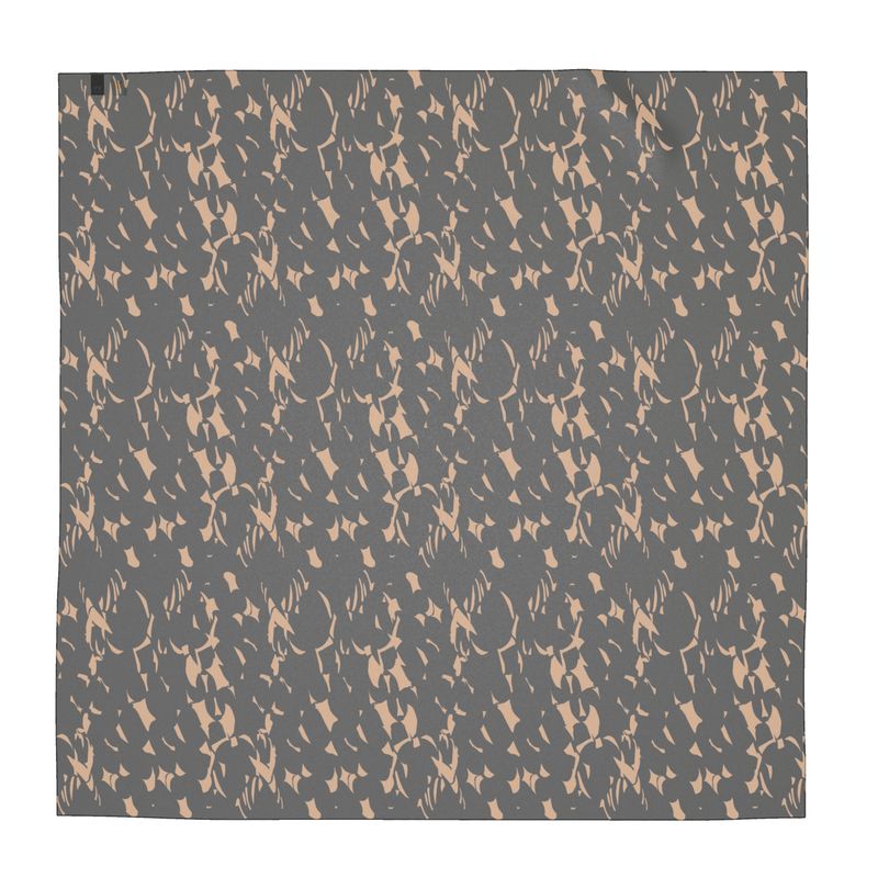 Gifts | Women | Scarf Wrap Shawl | Flipped Tumbling Slivers Design Black & Feldspar | Fragmentation Collection