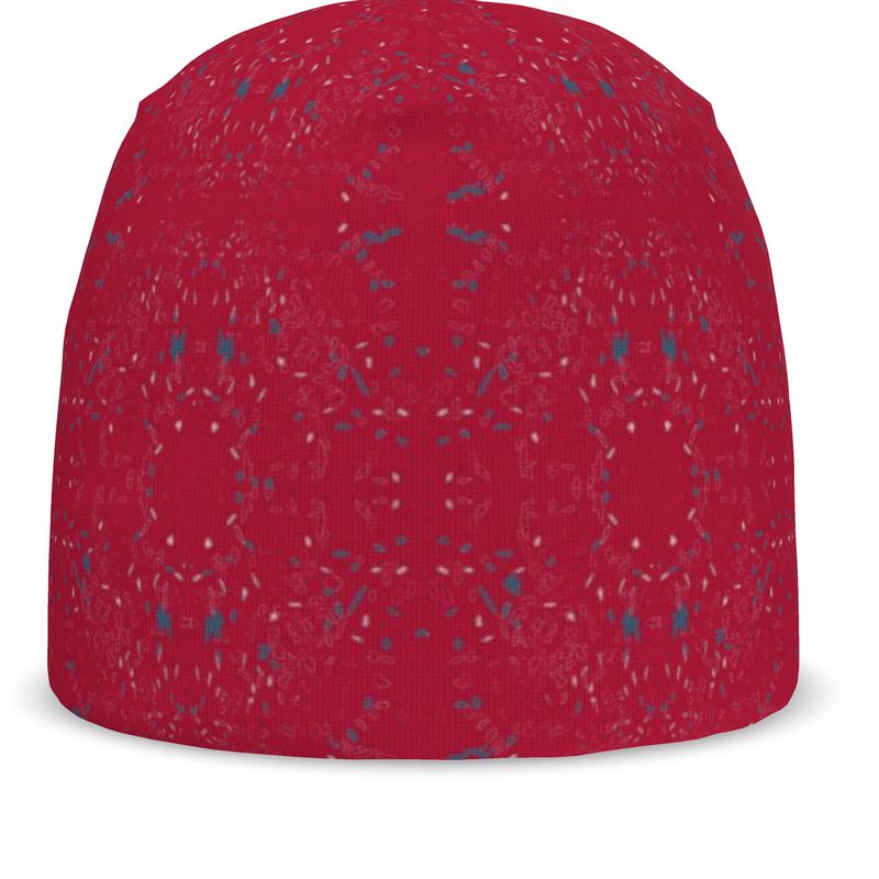 Approaching Christmas | Gifts | Adult Beanie | Scatter Path Design Cardinal Red & Multi |Clutter Collection