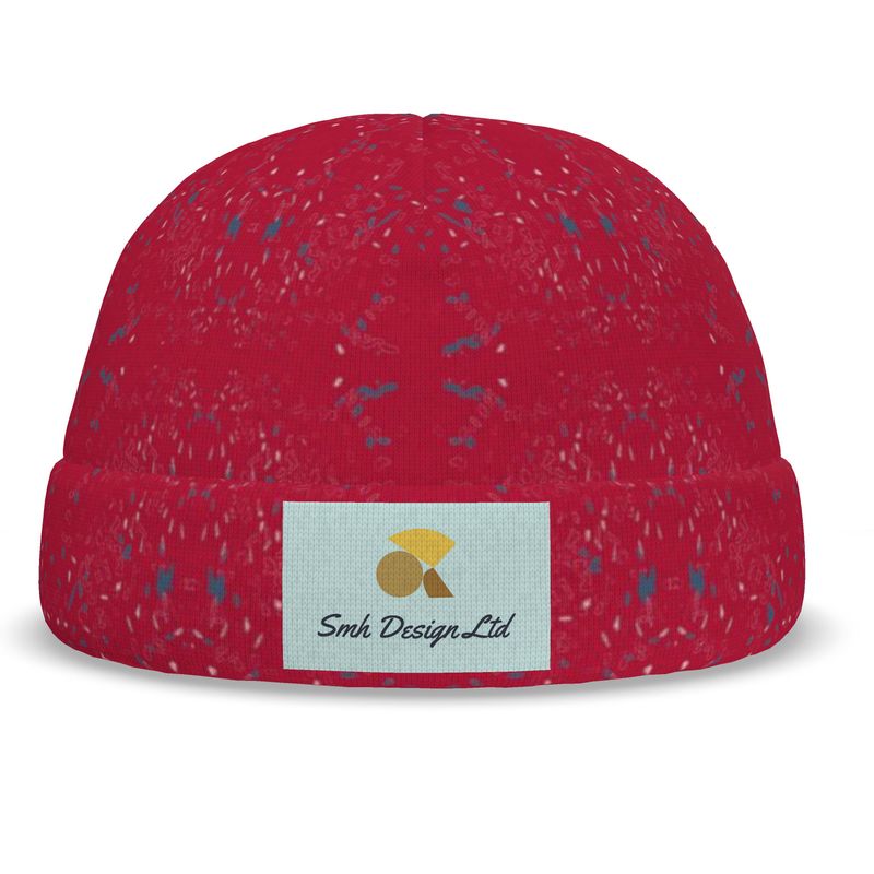 Approaching Christmas | Gifts | Adult Beanie | Scatter Path Design Cardinal Red & Multi |Clutter Collection